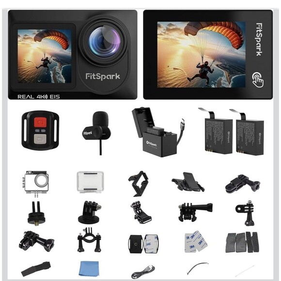 FitSpark Eagle i15 Pro Max Real 4k Dual Touch Screen Action Video Camera - Picture 2 of 16